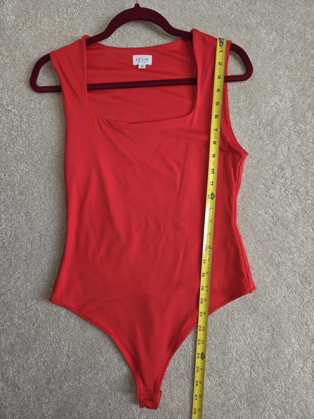 Le Lis Red Stretch Bodysuit - Picture 4 of 5